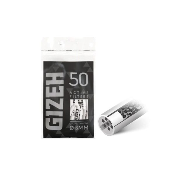 Φιλτράκια ενεργού άνθρακα Gizeh Black Extra Slim 6 mm – 50 φίλτρα