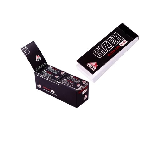 Χάρτινα τζιβανάκια Gizeh Black Slim με διάτρηση 26 × 60 mm – μπλοκάκια των 35 τζιβανακίων