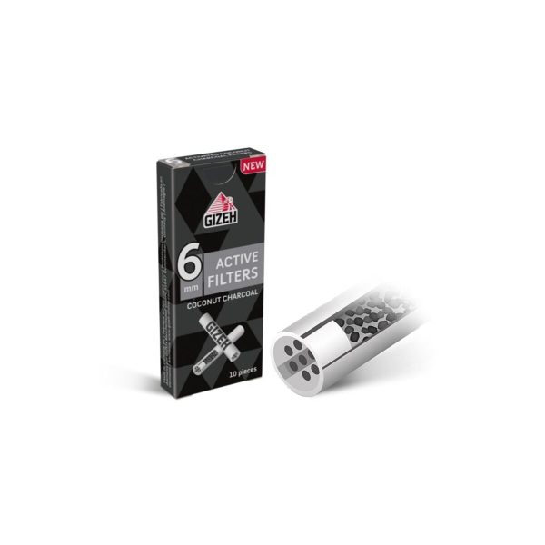 Φιλτράκια ενεργού άνθρακα Gizeh Extra Slim Flavor 6 mm – 10 φίλτρα