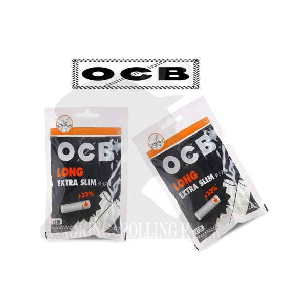 Φιλτράκια OCB Extra Slim 5,7 mm μακριά – 20 σακουλάκια των 120 φίλτρων
