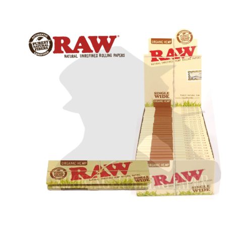Χαρτάκια στριφτού RAW Organic Wide Regular – συσκευασία με 50 πακετάκια