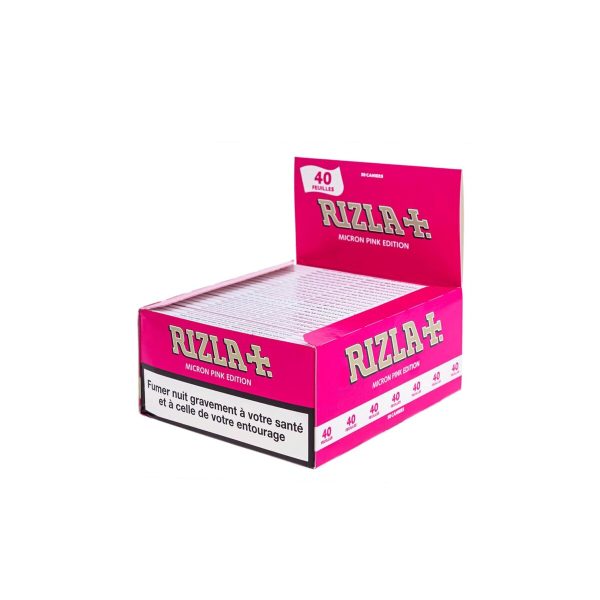 Χαρτάκια στριφτού Rizla Micron Pink King Size – συσκευασία με 50 πακετάκια