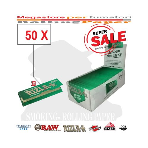master-277 Χαρτάκια στριφτού Rizla Green Regular – συσκευασία με 50 πακετάκια