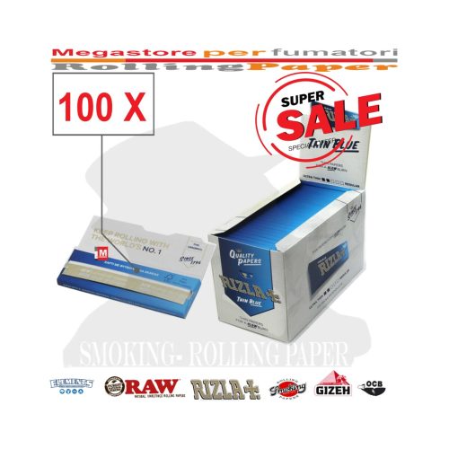 Χαρτάκια στριφτού Rizla Blue Regular – συσκευασία με 100 πακετάκια