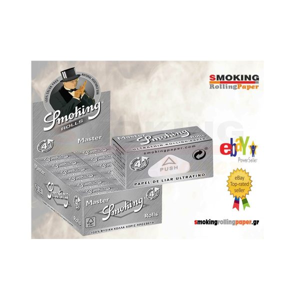 Χαρτάκια στριφτού σε ρολό Smoking Master Rolls Ultra Slim 4 m – 24 ρολά