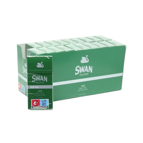 master-361 Φιλτράκια Swan Extra Slim Menthol 5,7 mm σε στικ – 120 φίλτρα