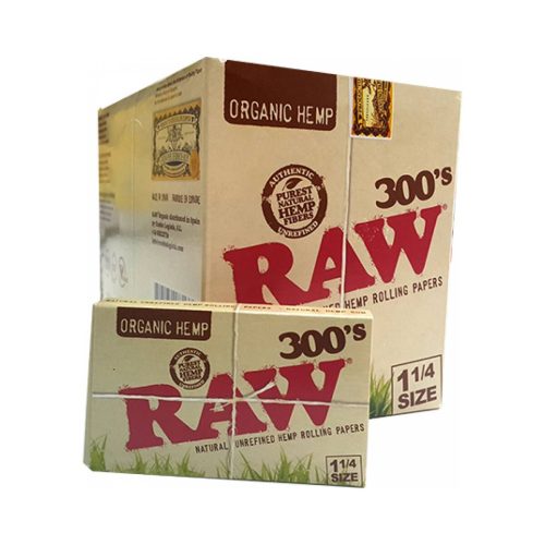 Χαρτάκια στριφτού RAW Organic 300’s Medium 1¼ – 40 πακετάκια των 300 φύλλων