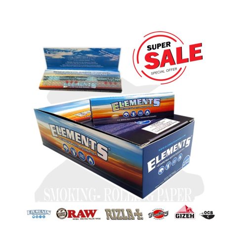Χαρτάκια στριφτού Elements Blue Regular – συσκευασία με 50 πακετάκια