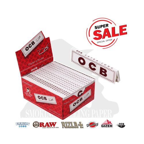 Χαρτάκια στριφτού OCB White King Size – συσκευασία με 50 πακετάκια